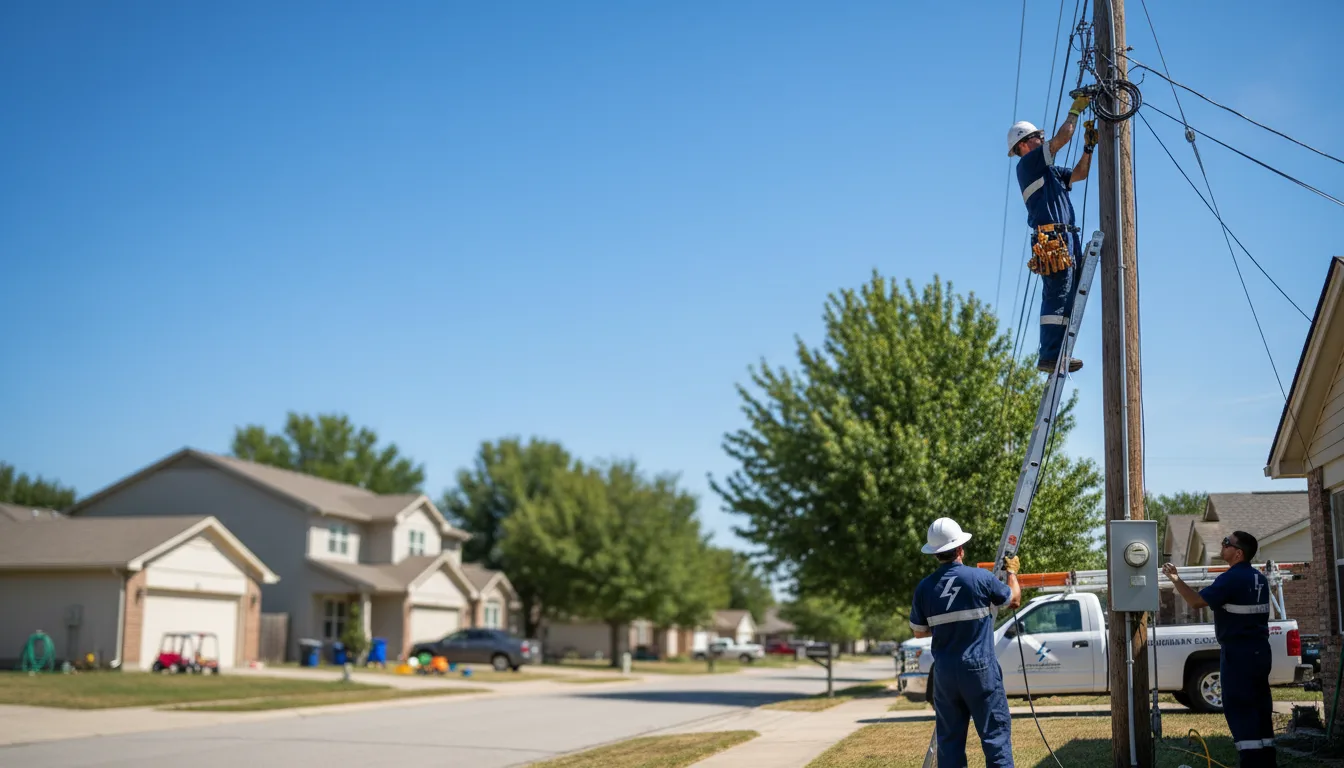 Residential electrician providing installation services in Hollow Rock, TN